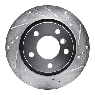 R1 Concepts EDZ-31061R Brake Rotor Drilled and Slotted Silver